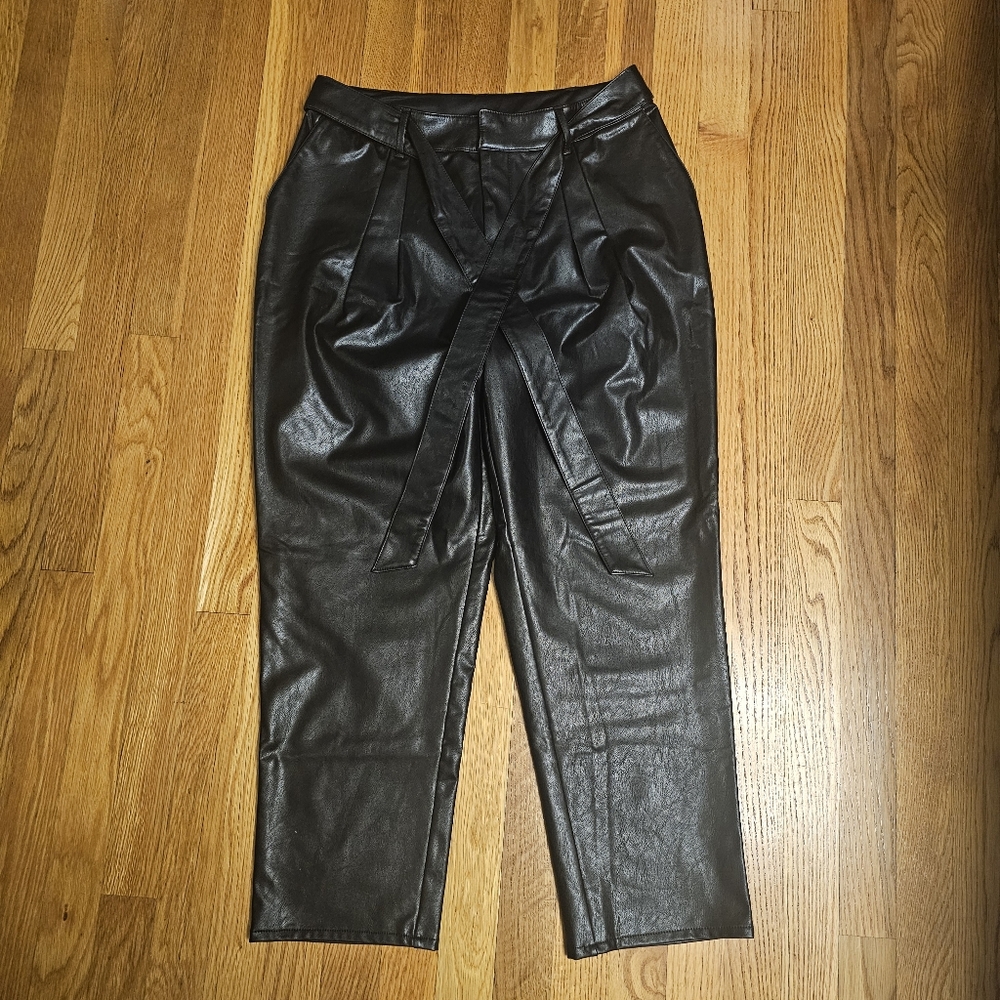 Express Black Faux Leather Pants